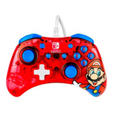 Control Alambrico Pdp Rock Candy Super Mario Nintendo Switch Color Rojo