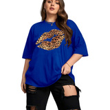 Camiseta Animal Print Plus Size Aesthetic Tumblr Blogueira