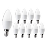 Pack 10 Ampolletas Led Vela 6w E14 Sec - Sumatel