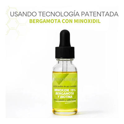 Minoxidilmax 15% + Bergamota + Biotina Para Cabello Y Barba Sin Fragancia | Meses sin interés