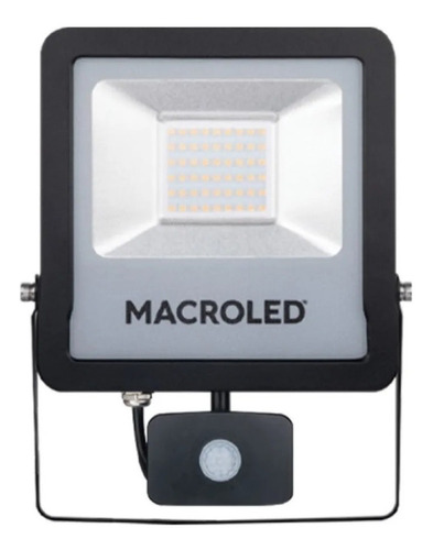 Proyector Reflector Sensor Movimiento 50w Luz Led Macroled Color De La Carcasa Negro Color De La Luz Frio (6500k)