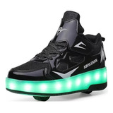 Zapatos Para Niños Con Luces Led, Patines Con Ruedas