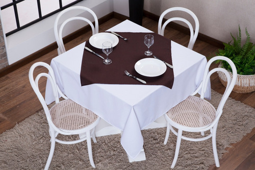 Toalha De Mesa Cobre Mancha Quadrada 70x70 Kit 10 Pçs