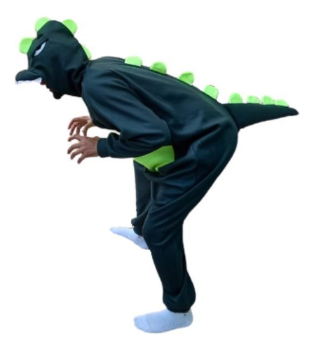 Pijama Kigurumi Soft Dinossauro Freefire Verde Claro - Inf