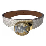 Cinto De Dama Michael Kors Reversible Crema/marrón Original