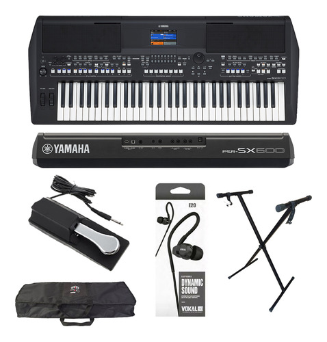 Teclado Yamaha Psr Sx600 + Fonte+ Capa +suporte +pedal +fone