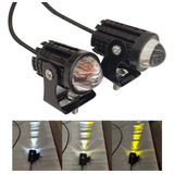 Par Luces Led Faro Auxiliar Lupa P/moto Auto Doble Luz