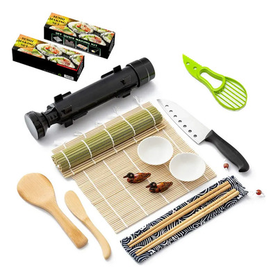 Kit 14 Esteras Preparo De Comida Japonesa Sushi Bambu