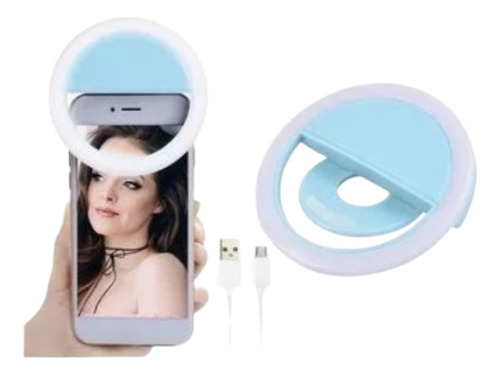 Aro De Luz Led Para Celular 3 Niveles De Luz Blanc Selfie