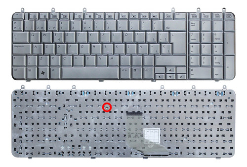 Teclado Hp Pavilion Dv7 Dv7-1123 Dv7-1125 Plata Español