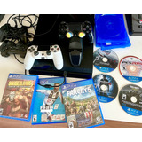 Ps4, Poco Uso, Varios Juegos, 4 Mandos, Cargador,