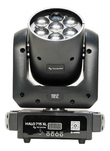 Cabezal Movil Tecshow Halo 715 Xl Con Zoom 7 Led 4 En 1