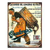 Cartel De Chapa Publicidades Cerveza Quilmes L533 20x28cm