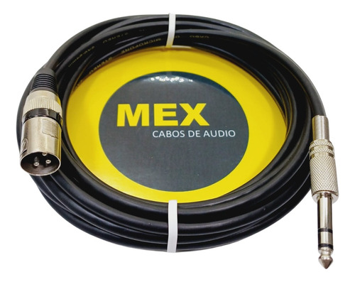 Cabo Xlr Macho P10 Stereo Plug Conector Canon 5m Balanceado