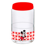 Pote Porta Organizador De Mantimento Plástico Mickey 1600 Ml Cor Transparente