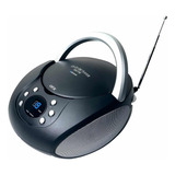 Grabadora De Cd Portátil Con Bluetooth Y Radio Am/fm Color Negro