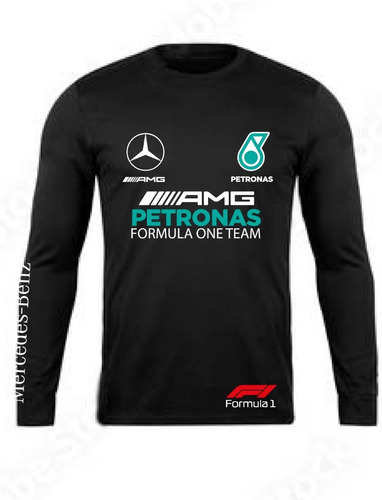 Polera Manga Larga Mercedes Benz F1 Petronas