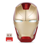 Mouse Óptico Inalámbrico Iron Man Mk46 Con Ojos Led
