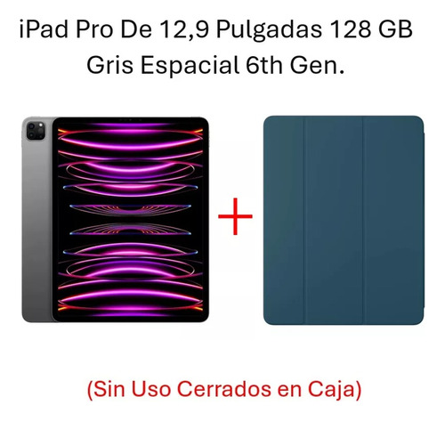 iPad pro De 12,9 pulgadas 128 gb Con Funda Smart Folio 