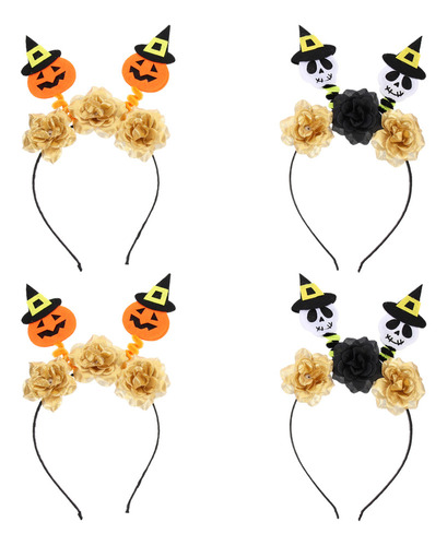 Tiaras Infantis, 4 Peças, Faixa De Abóbora, Halloween, Crian