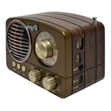 Parlante Recargable Portátil Vintage Bluetooth Usb Radio