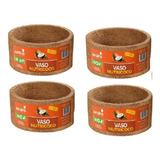 Kit 4 Vasos Nutricoco Fibra Natural Coco Samambaia Flor N°4