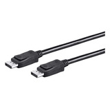 Monoprice Cable Displayport 1.4, 1.5 Pies, Color Negro, Par.