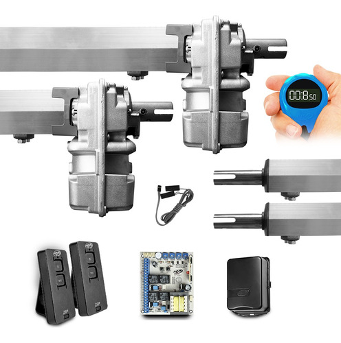 Kit Motor Portão Eletrônico Pivotante Duplo 1/4 Hp Ppa Stand