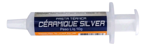 Pasta Térmica Ceramique Silver Implastec 10g Seringa