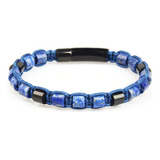 Pulsera Piedra Lapislazuli Hombre Moda Masculina 2025