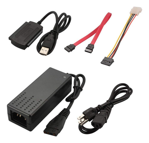 Cable Adaptador Usb 2.0 A Disco Duro Ide + Sata 2.5 Cargador