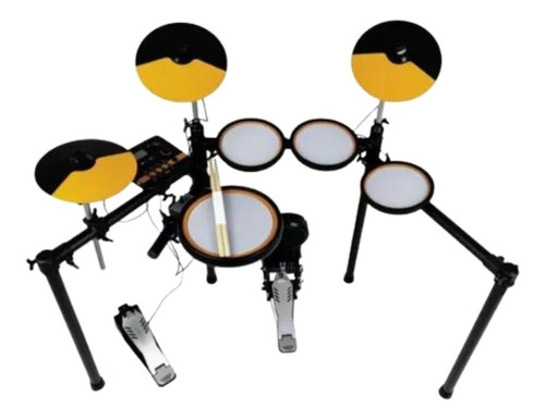 Tagima Ntp-02 Pocket Bateria Eletrônica Nagano Tech 7 Pads Cor Preto E Amarelo