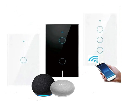 Apagador Inteligente Wifi Sin Cable Neutro 1,2 O 3 Canales