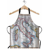 Wondertify Delantal Con Mapa De Italia Antiguo Original, 