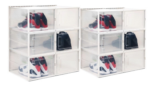 Cajas Para Zapatos (tam: L) Kit X12 Zapatero Importado 16 Lt