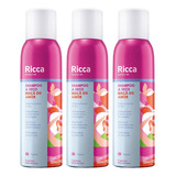 Kit 3 Ricca Shampoo A Seco Maçã Do Amor 150ml