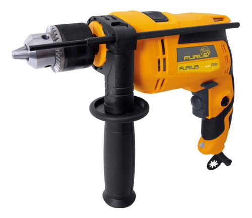 Taladro Percutor 1/2 550w 330rpm Furius Fd52 Color Amarillo Frecuencia 60 Hz 110v