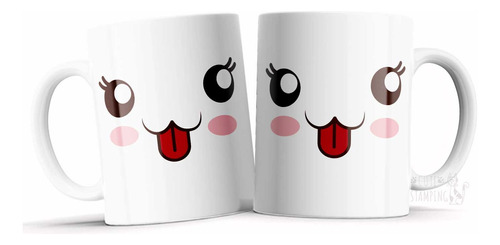 Taza Personalizada Caritas Kawaii Varios Modelos Importadas