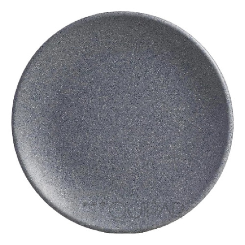 Set 12pz Plato Melamina Lujo Liso 27cm Gray Granite Bonne