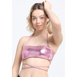 Bikini Bandeau Strapless Lila Brillante