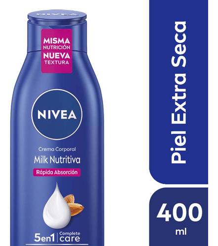 Nivea Milk Nutritiva Crema Corporal Aceite Almendras 400ml