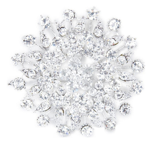 - Novia Broche Brillante Ramo Flor Para Boda Cristal