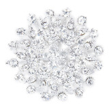 - Novia Broche Brillante Ramo Flor Para Boda Cristal