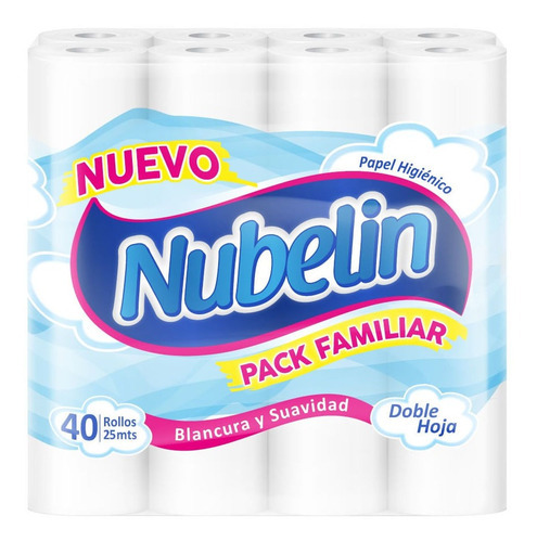 Papel Higiénico Nubelin Doble Hoja 40 Un (25 M)