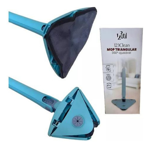 Limpeza Com Mop Triangular Giratório Ajustável Refil Extra