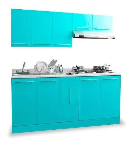 Cocina Integral Moderna Fatima Izquierda 1.90m Menta.