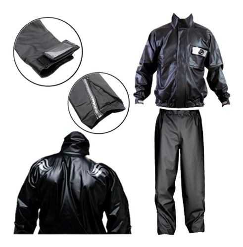 Kit Capa Chuva Motoqueiro Alba Europa Calça E Blusa