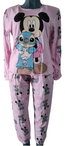 Pijama Dama Personajes Disney, Cómodas, Unitalla Asp106 2pza