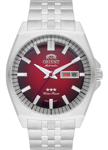 Relógio Orient Automático Masculino F49ss010 Mostrador Vinho