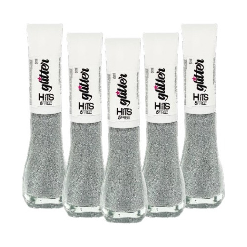 Kit Hits Diamante Refletivo Com 5 Cores 8ml